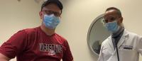 Patient with physician